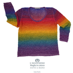 Maglia in cotone linea exotic - fatto a mano - Il Tocco di Minerva