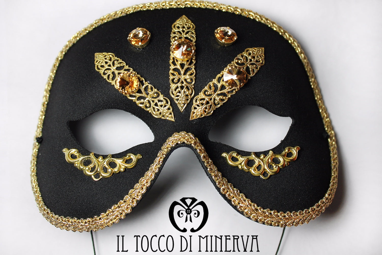 Maschera swarovski filigrana Lucy Realizzata a mano - Handmade - Il Tocco di Minerva