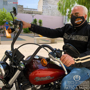Mascherina Harley Davidson forma 2 anti-polvere lavabile andrà tutto bene - Il Tocco di Minerva