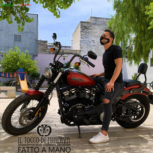 Mascherina Harley Davidson forma 2 anti-polvere lavabile andrà tutto bene - Il Tocco di Minerva