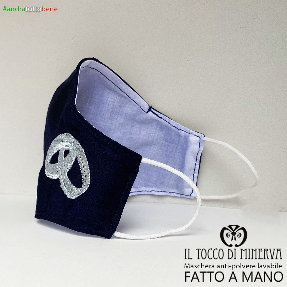 Mascherina forma 2  anti-polvere lavabile andrà tutto bene matrimonio anniversario - Il Tocco di Minerva