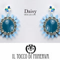 Orecchini celesti fiore cristallo swarovski Daisy Realizzati a mano – Handmade - Il Tocco di Minerva