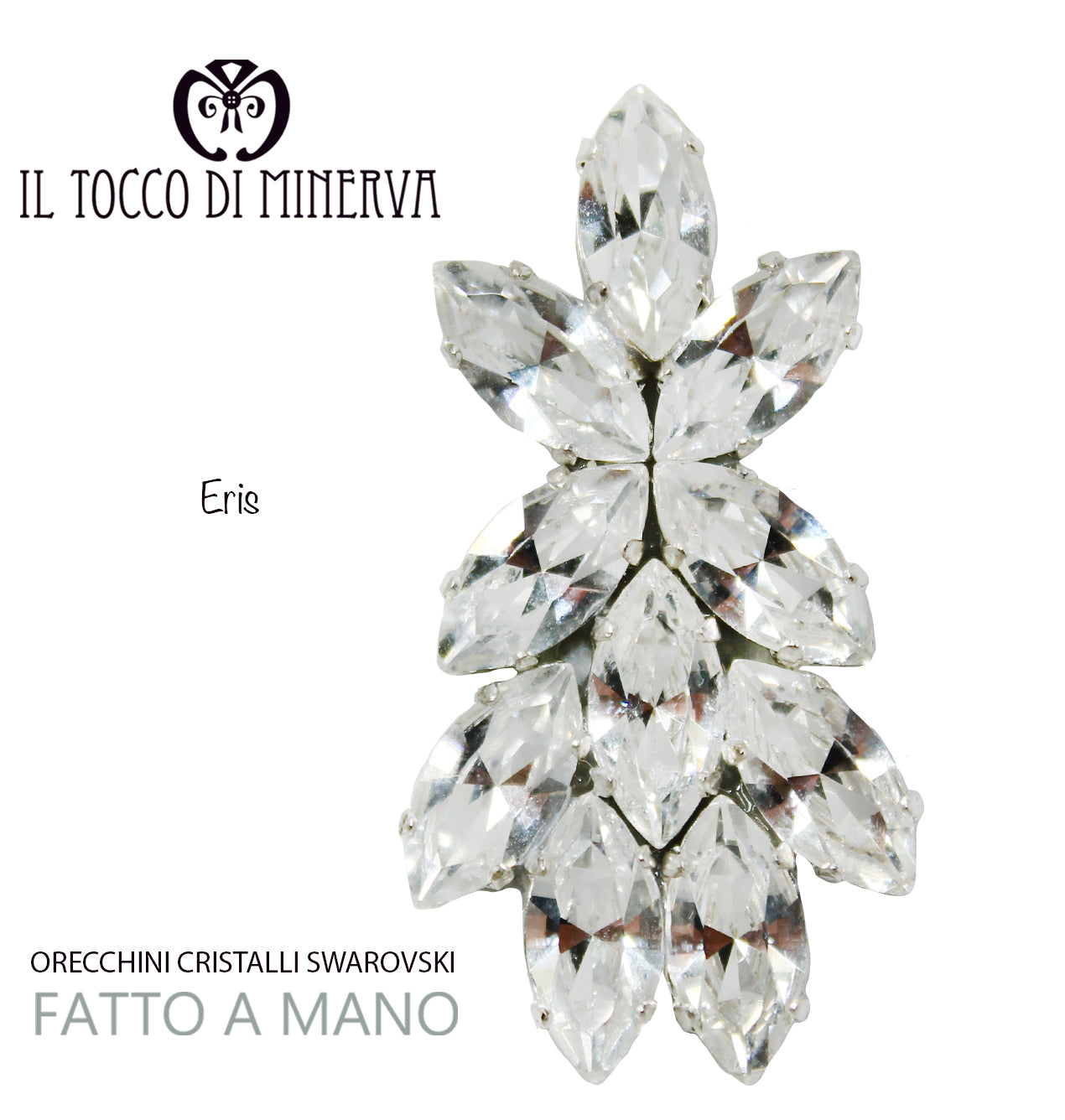 Orecchini in cristallo swarovski cristallo Eris Linea Sposa Realizzati a mano - Il Tocco di Minerva