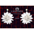 Orecchini bianchi Valerie, con cristalli swarovski Realizzati A Mano – HandMade