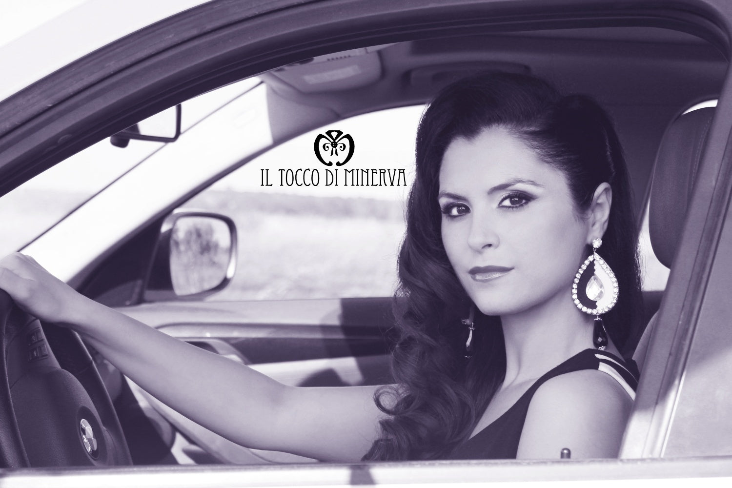 Orecchini bianco/neri lux Amelie Realizzati a mano - Handmade - Il Tocco di Minerva