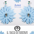 Orecchini celeste fiori cristallo swarovski Aster Realizzati a mano - Handmade - Il Tocco di Minerva