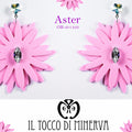 Orecchini rosa fiori cristallo swarovski Aster Realizzati a mano - Handmade - Il Tocco di Minerva