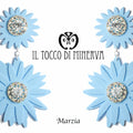 Orecchini celeste Swarovski Marzia Realizzati a mano - Handmade - Il Tocco di Minerva