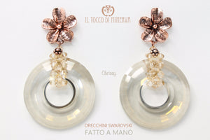 Orecchini Chrissy golden/rosato – realizzati a mano – HandMade - Il Tocco di Minerva