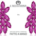 Orecchini in cristallo swarovski fucsia Eris Realizzati a mano - Il Tocco di Minerva