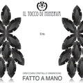 Orecchini in cristallo swarovski nero Eris Realizzati a mano - Il Tocco di Minerva