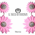 Orecchini rosa Swarovski Marzia Realizzati a mano - Handmade - Il Tocco di Minerva