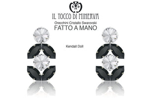 Orecchini Swarovski Kendall Doll Crystal Nero – realizzati a mano – HandMade - Il Tocco di Minerva