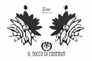 Orecchini bianco/neri animal zebra Zoe Realizzati a mano - Handmade - Il Tocco di Minerva