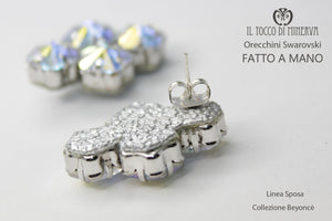 Orecchini cristallo Swarovski Linea Sposa Beyoncè Iridescente – Realizzati a mano - Il Tocco di Minerva