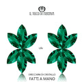 Orecchini di cristallo Life esmerald - Fatto a mano - Il Tocco di Minerva