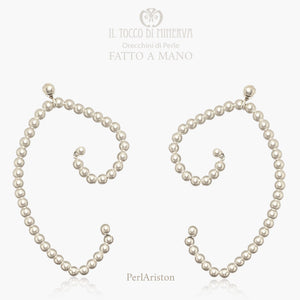 Orecchini Perle Swarovski PerlAriston Bianco - Fatto a Mano - Il Tocco di Minerva