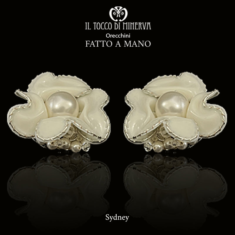 Orecchini Cristallo e perle Sydney Linea sposa - Fatto a Mano