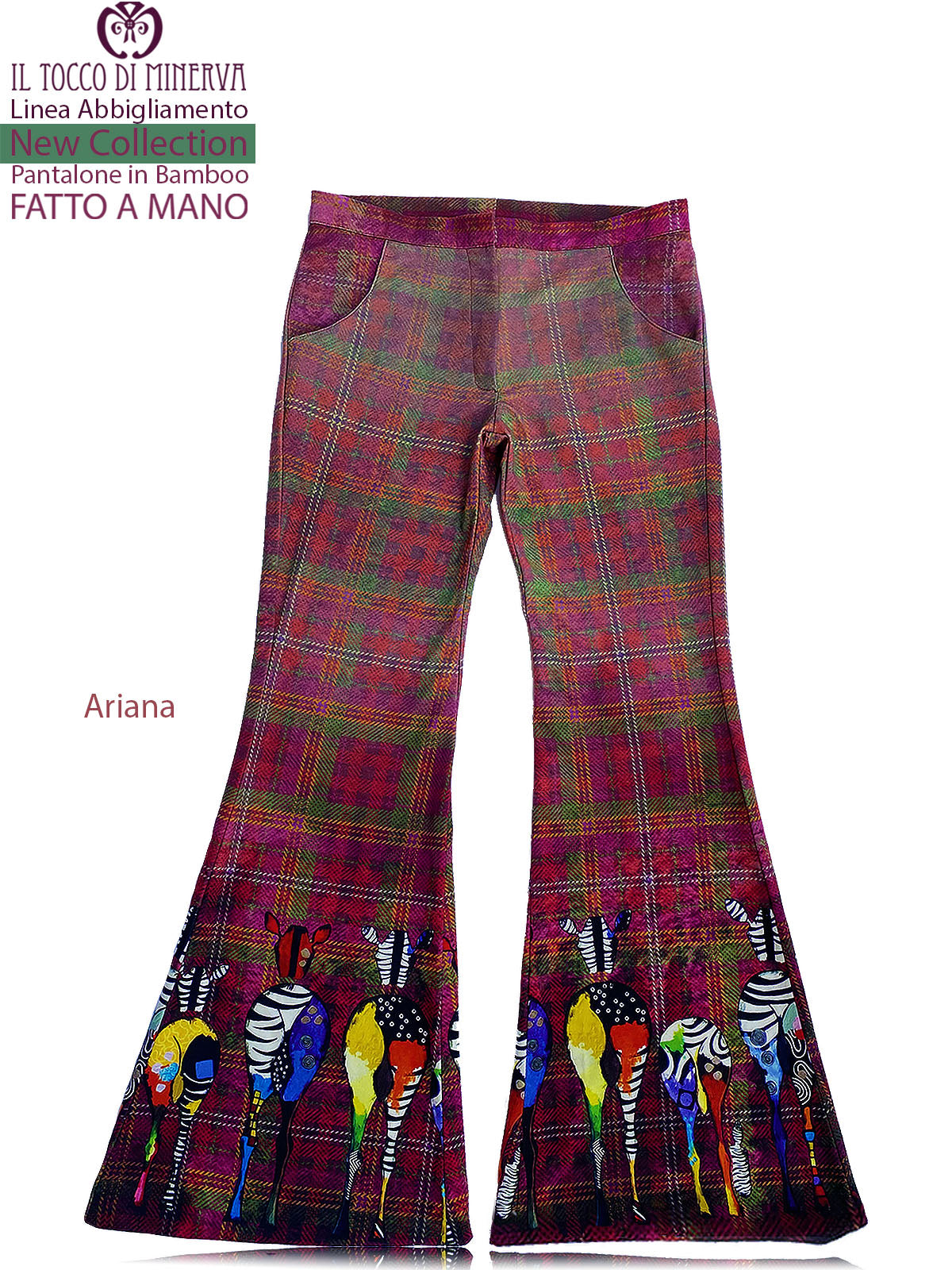 Pantalone Ariana in fibra naturale di bamboo - Fatto a mano - Il Tocco di Minerva