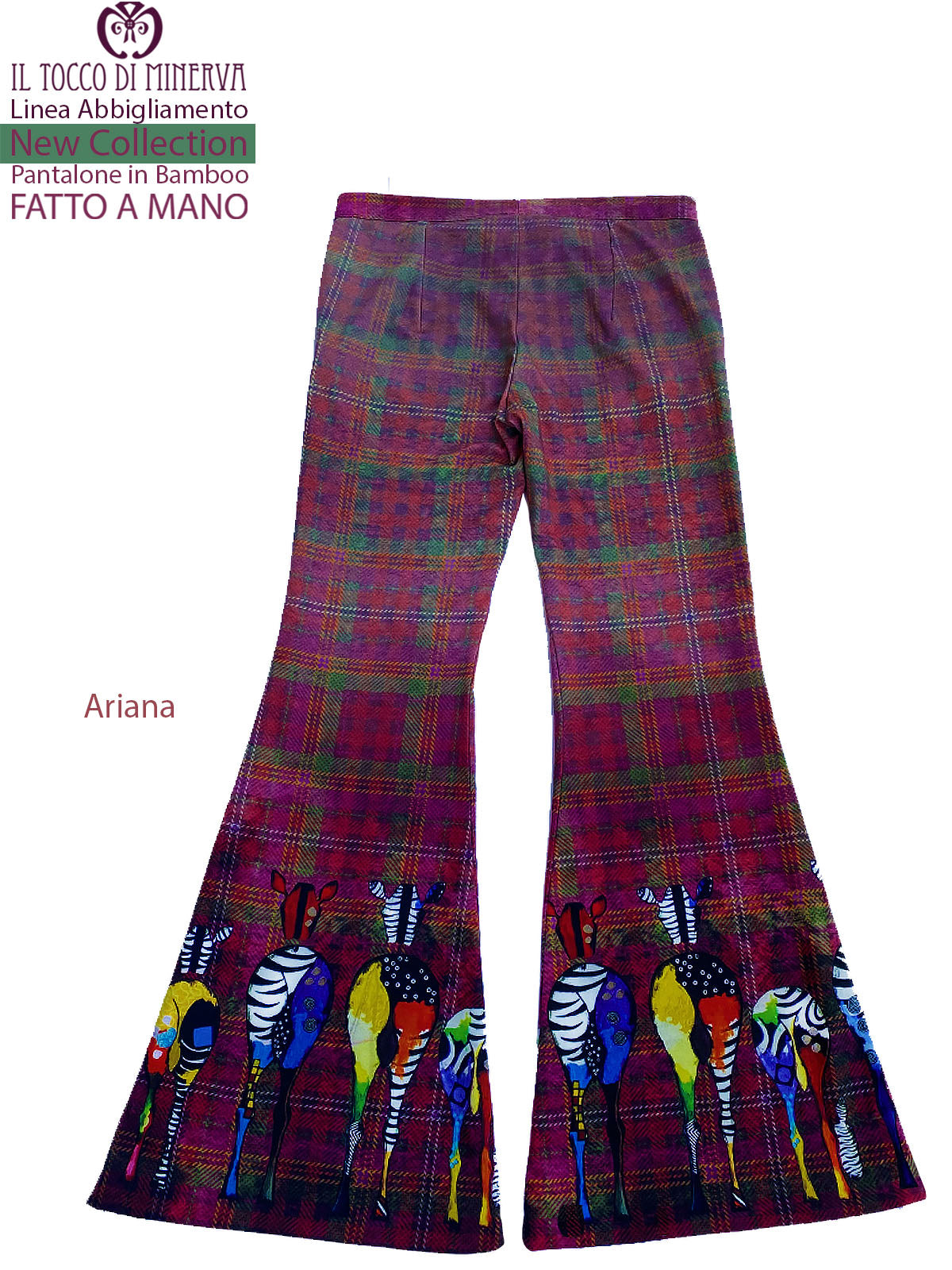 Pantalone Ariana in fibra naturale di bamboo - Fatto a mano - Il Tocco di Minerva