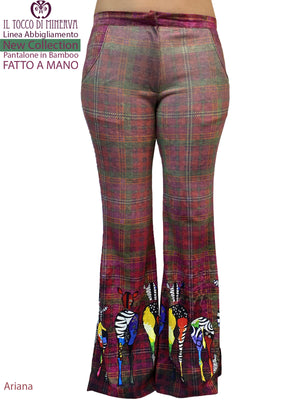 Pantalone Ariana in fibra naturale di bamboo - Fatto a mano - Il Tocco di Minerva