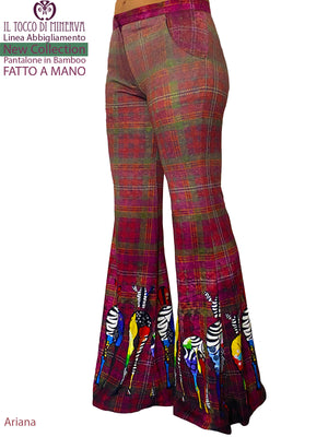 Pantalone Ariana in fibra naturale di bamboo - Fatto a mano - Il Tocco di Minerva