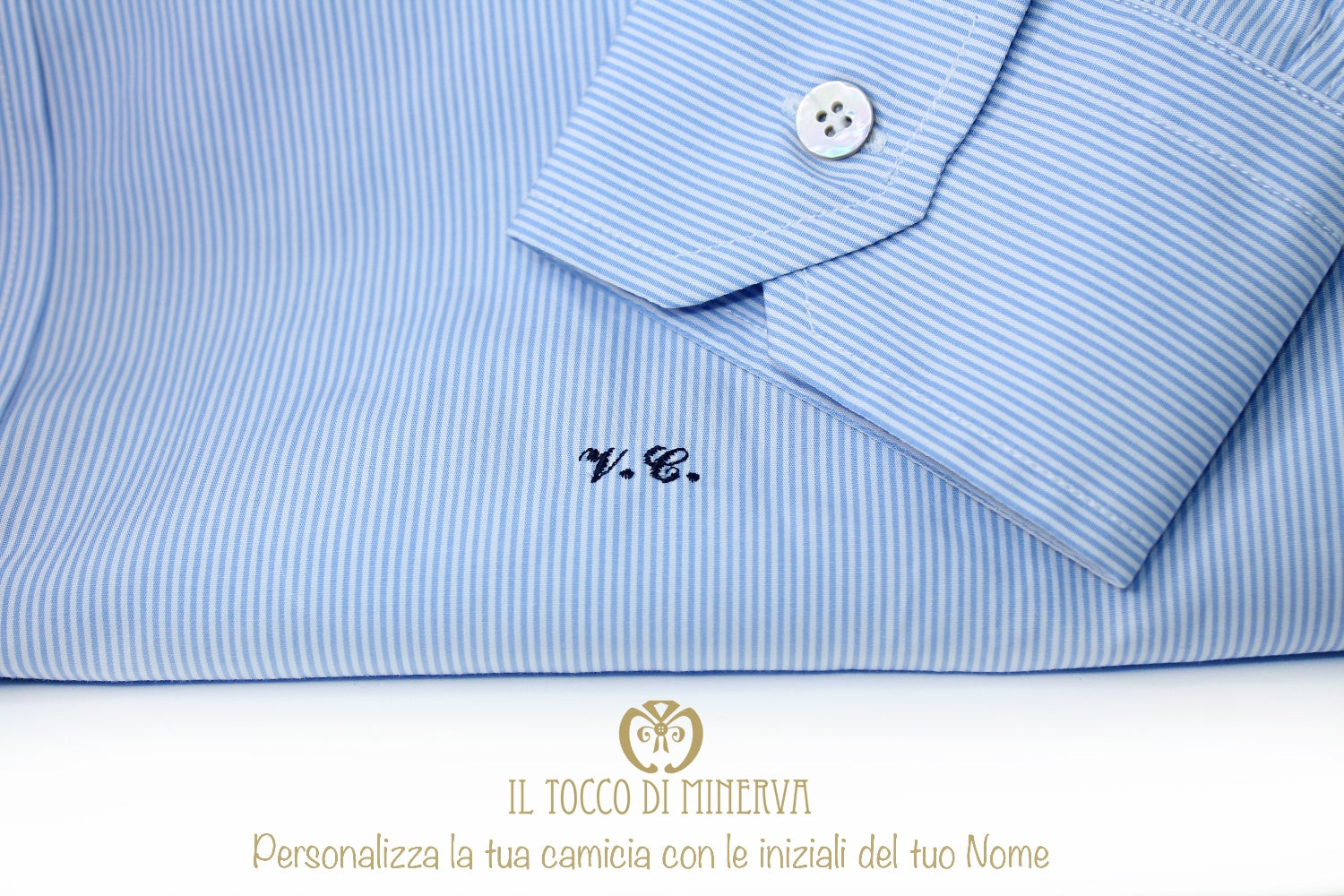 Personalizzazione camicia con Iniziali Proprio Nome - realizzati a mano - HandMade - Il Tocco di Minerva