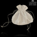 Pochette in seta Linea Sposa bianco freddo - Fatto a mano - Il Tocco di Minerva