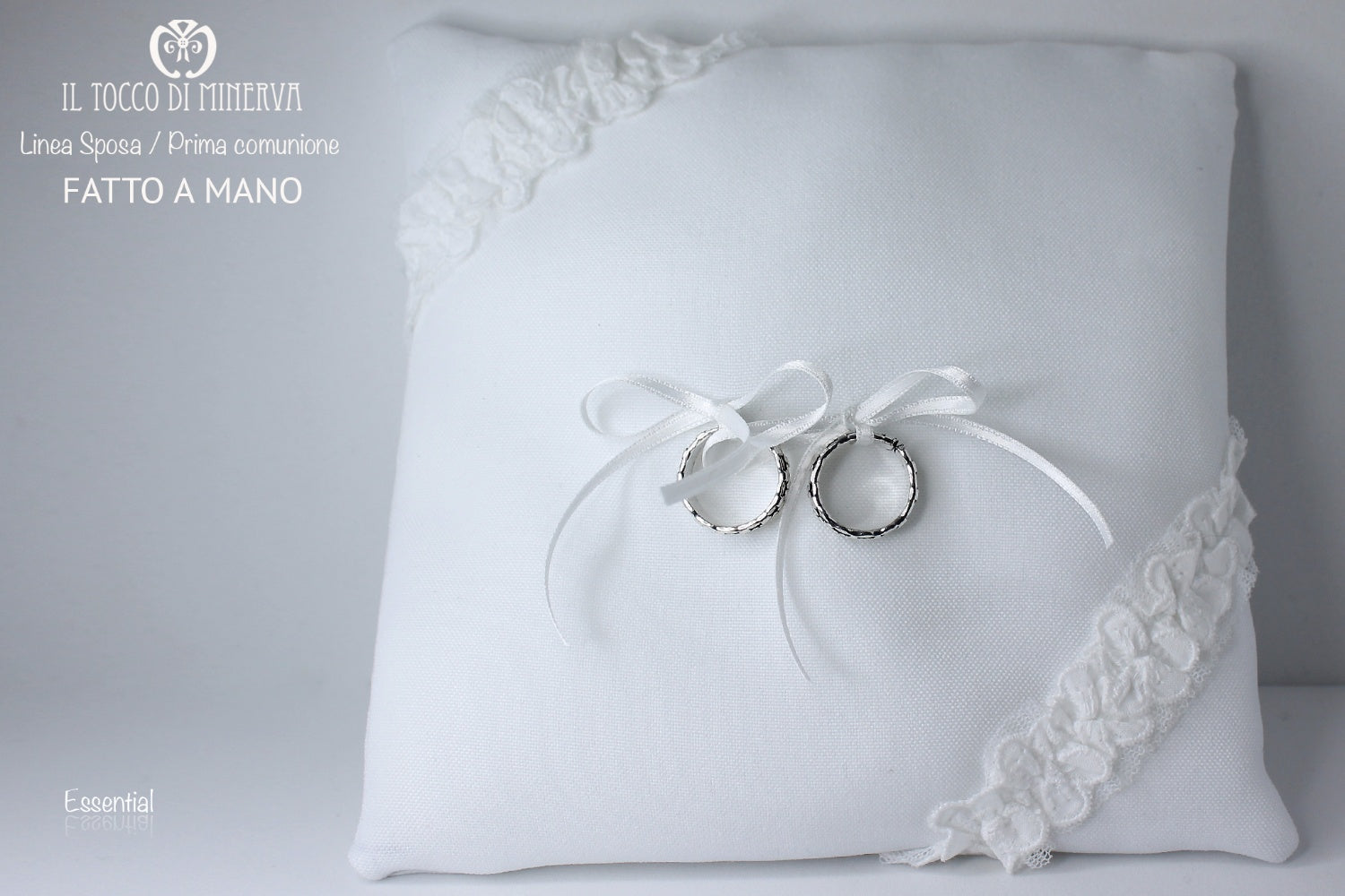 Cuscinetto porta fedi per matrimonio Essential Realizzato a mano - Handmade - Il Tocco di Minerva