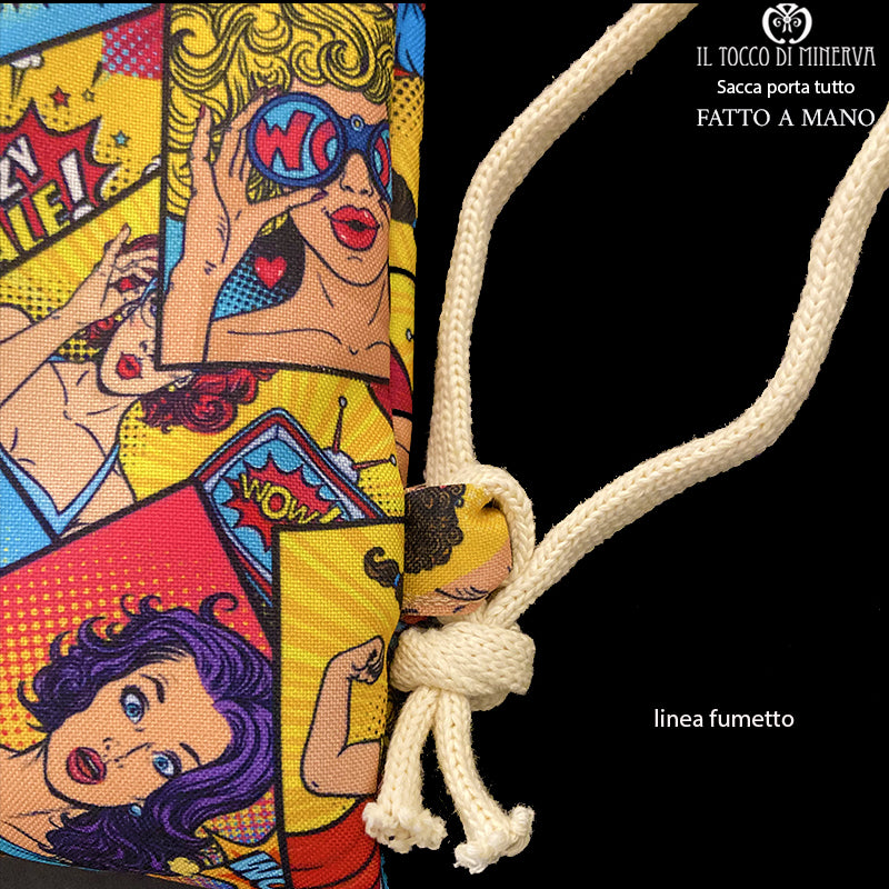 Sacca Mare Linea Fumetto - Fatto a Mano - Il Tocco di Minerva