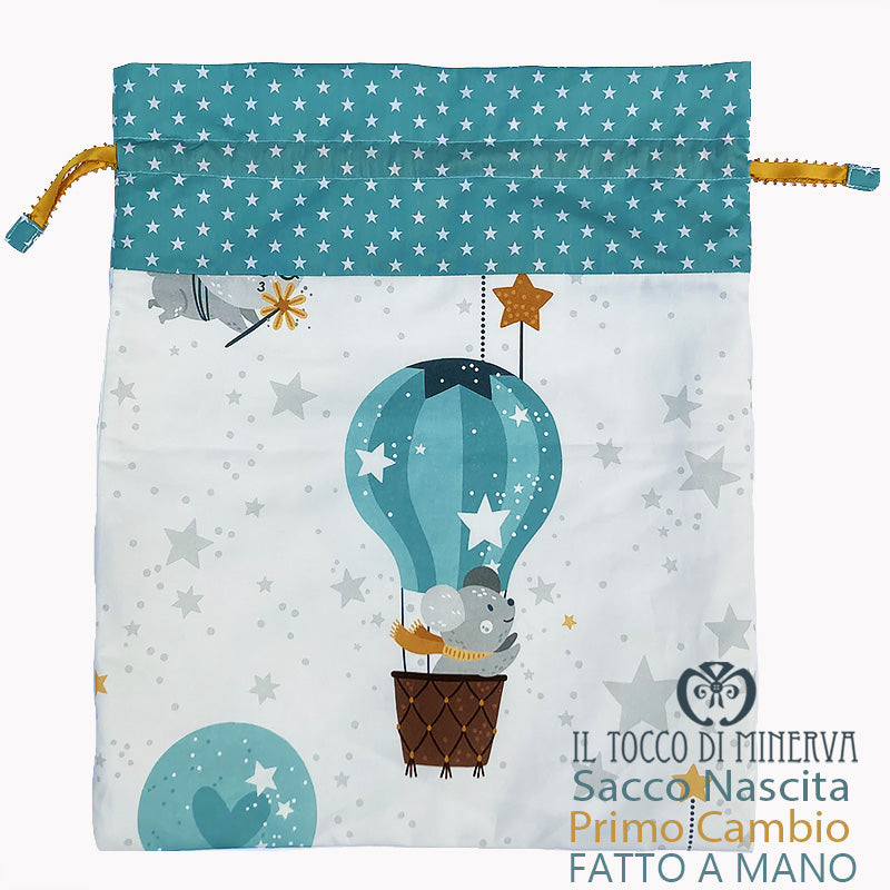 Sacca Primo Cambio Neonato in Cotone koala - Fatto a Mano - Il Tocco di Minerva