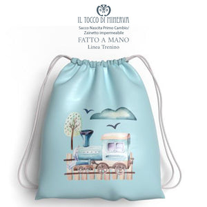 Sacca Primo Cambio Neonato Impermeabile - Fatto a Mano - Il Tocco di Minerva