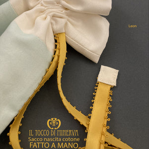 Sacca Primo Cambio Neonato in Cotone Leone - Fatto a Mano - Il Tocco di Minerva