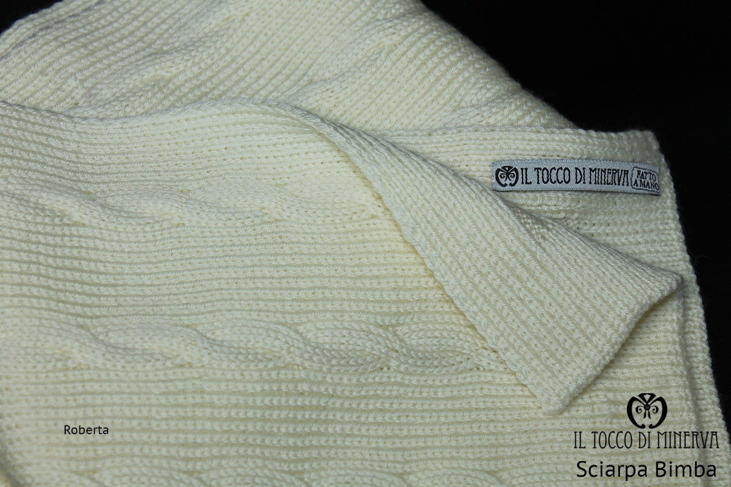 Sciarpa Bimba Panna Roberta – realizzata a mano – HandMade - Il Tocco di Minerva