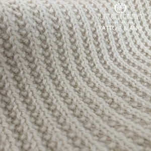 Sciarpa pura lana panna Linea basic unisex - Fatto a Mano - Il Tocco di Minerva