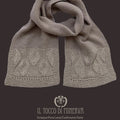 Sciarpa e cappello pura lana cashmere e seta tortora Selena - Realizzato a Mano - Il Tocco di Minerva