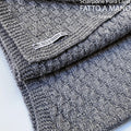Sciarpa Unisex pura lana grigio Selene - Realizzato a Mano - Il Tocco di Minerva