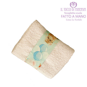 Tovaglietta asilo nido bambina Linea Le farfalle - Fatto a mano - Il Tocco di Minerva