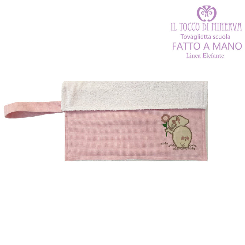 Tovaglietta asilo nido bambina Linea Elefante - Fatto a mano - Il Tocco di Minerva