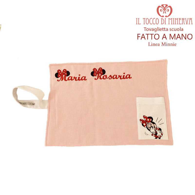 Tovaglietta scuola bambina Linea  Minnie- Fatto a mano - Il Tocco di Minerva