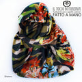Turbante per capelli Cotone camouflage fiorato  Sharon Realizzato a Mano - Il Tocco di Minerva
