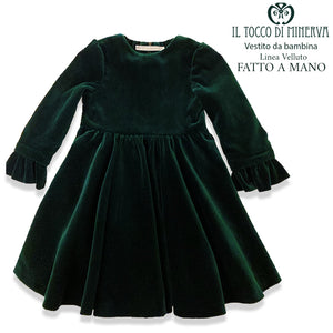 Vestito Bambina Linea Velluto - Fatto a mano - Il Tocco di Minerva