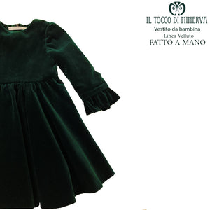 Vestito Bambina Linea Velluto - Fatto a mano - Il Tocco di Minerva