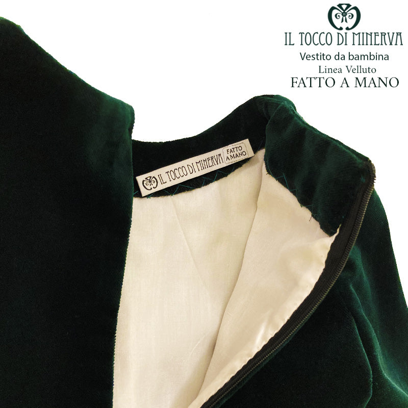 Vestito Bambina Linea Velluto - Fatto a mano - Il Tocco di Minerva